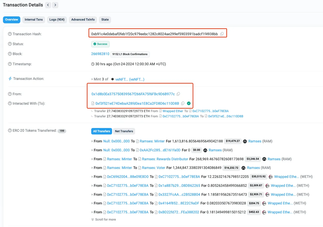 Attack Transaction