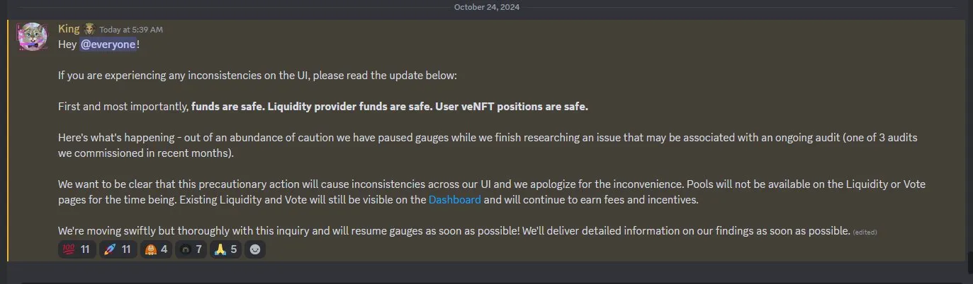 Ramses’s Discord Announcement