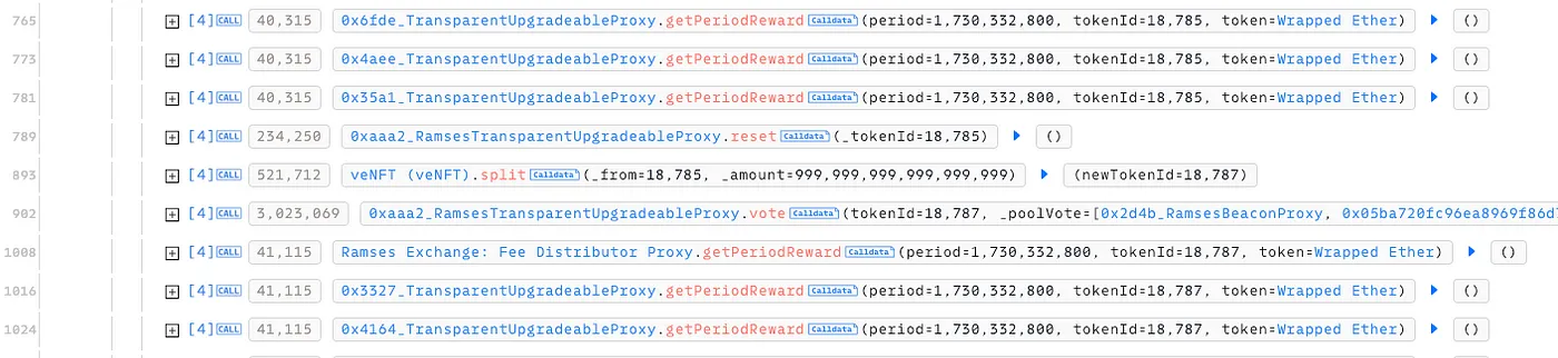 Multiple getPeriodReward Calls